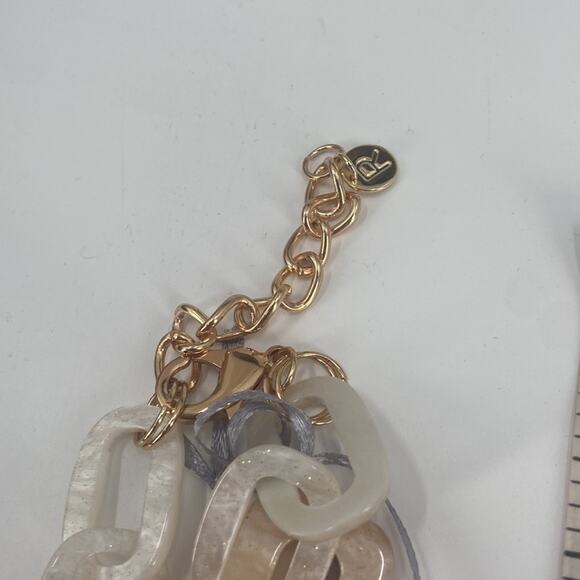 NWT Rush by Denis Charles chunky acrylic multi colored chain necklace - Picture 6 of 6